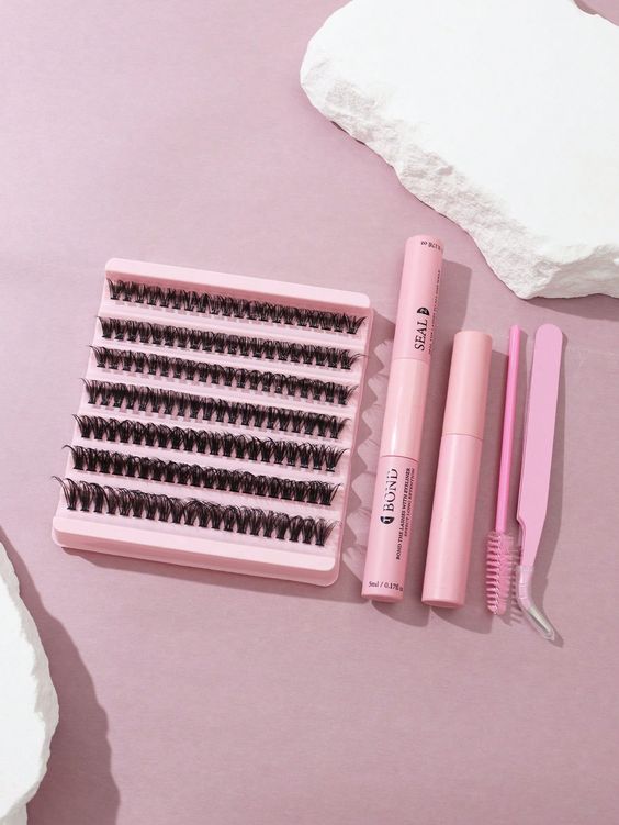 Kit Profesional de Extensiones de Pestañas 1x1 – Pegamento, Removedor, Pinza y Brocha