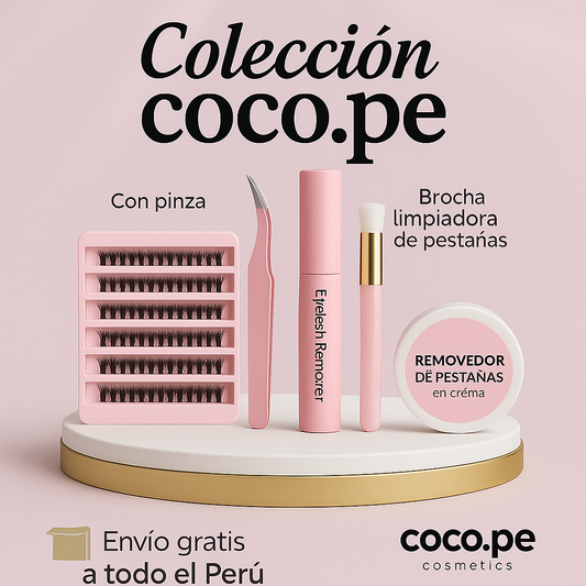 Kit Profesional de Extensiones de Pestañas 1x1 – Pegamento, Removedor, Pinza y Brocha