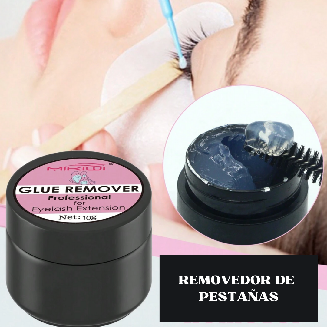 Kit Profesional de Extensiones de Pestañas 1x1 – Pegamento, Removedor, Pinza y Brocha
